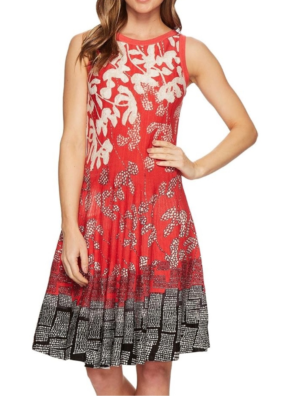 Nic + Zoe Women’s Sleeveless Floral Print A-Line Dress size XL